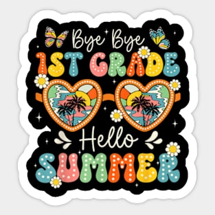 Goodbye 1St Grade Hello Summer Last Day Of School Boys Kids T-Shirt Sticker